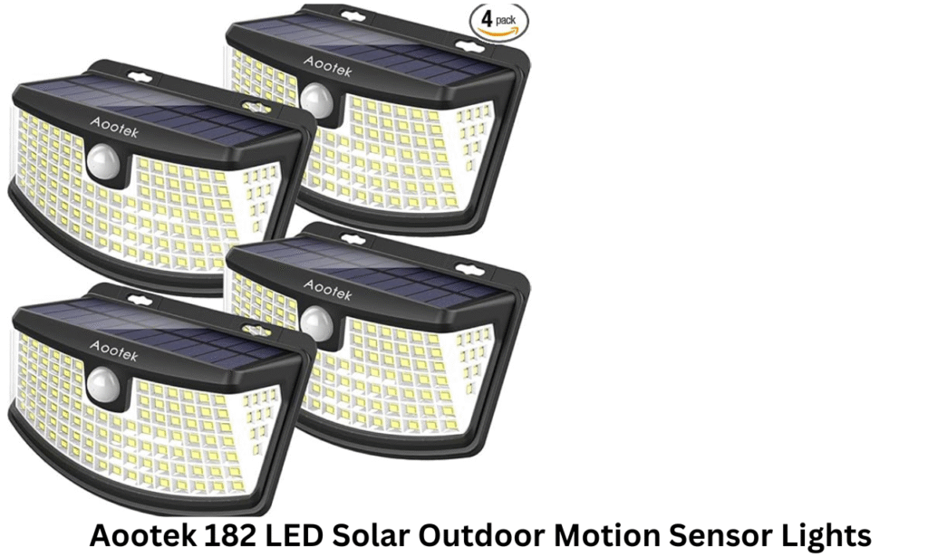 Aootek 182 LED Solar Outdoor Motion Sensor Lights